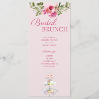 Menu de la douche de mariée parisienne