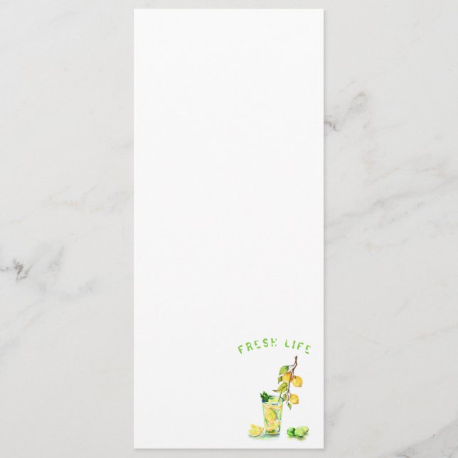 Menu de la fête d'été aux citrons Cocktail (Devant)