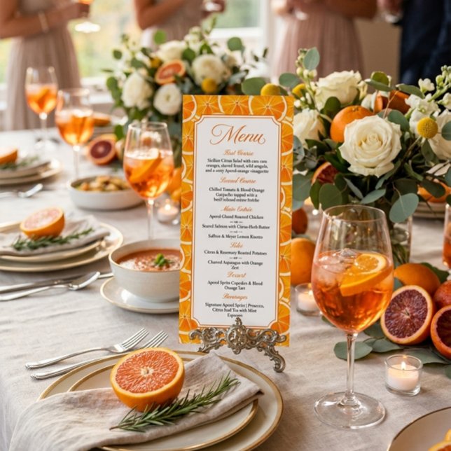 Menu de la soirée Citrus Aperol Spritz (Créateur téléchargé)