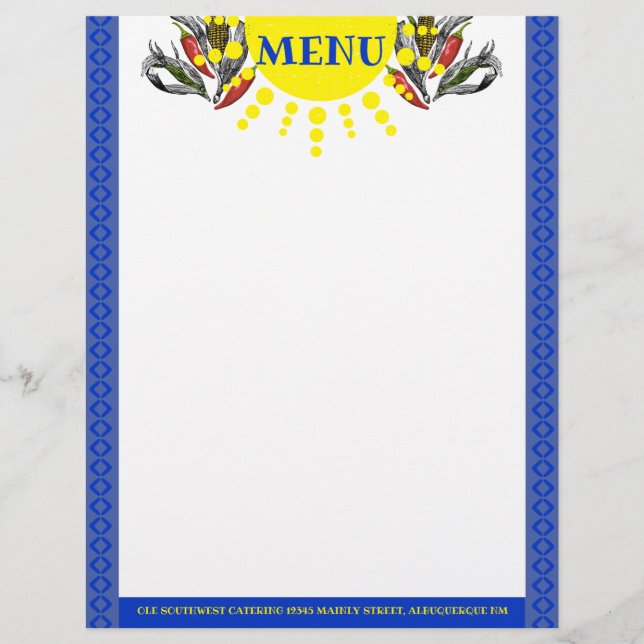 Menu de maïs au piment au piment du sud-ouest mexi (Devant)