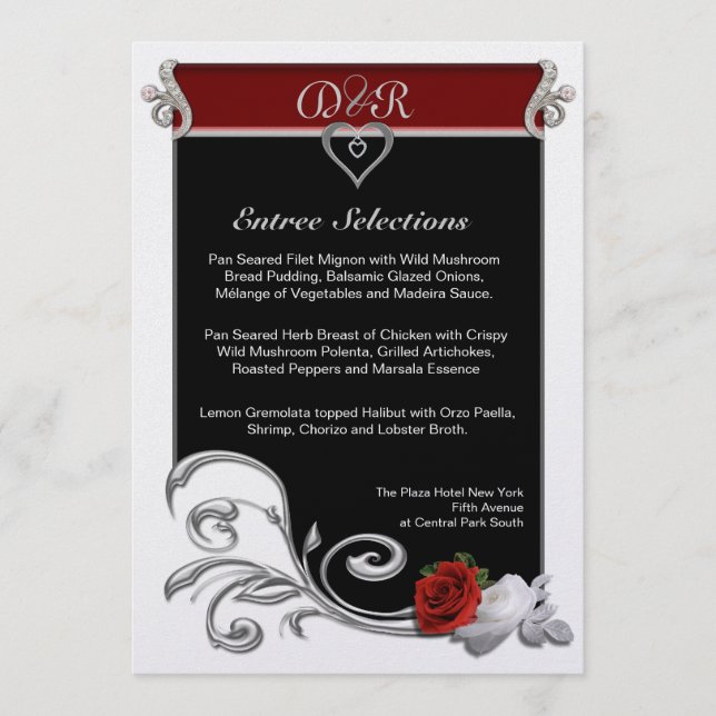 Menu de mariage (Devant)