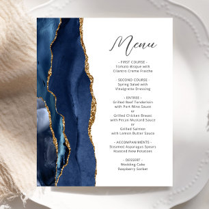 Menu de mariage à l'écriture manuscrite Budget Ble