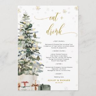 Menu de mariage Arbre de Noël