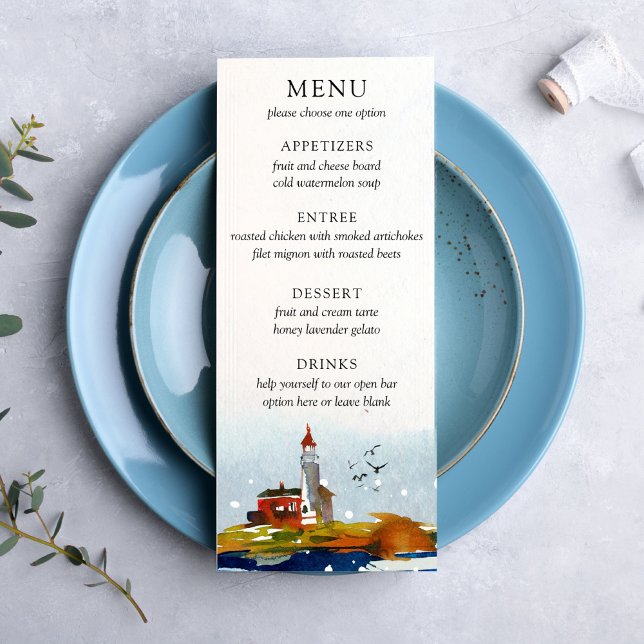 Menu de mariage au bord de la mer (Créateur téléchargé)