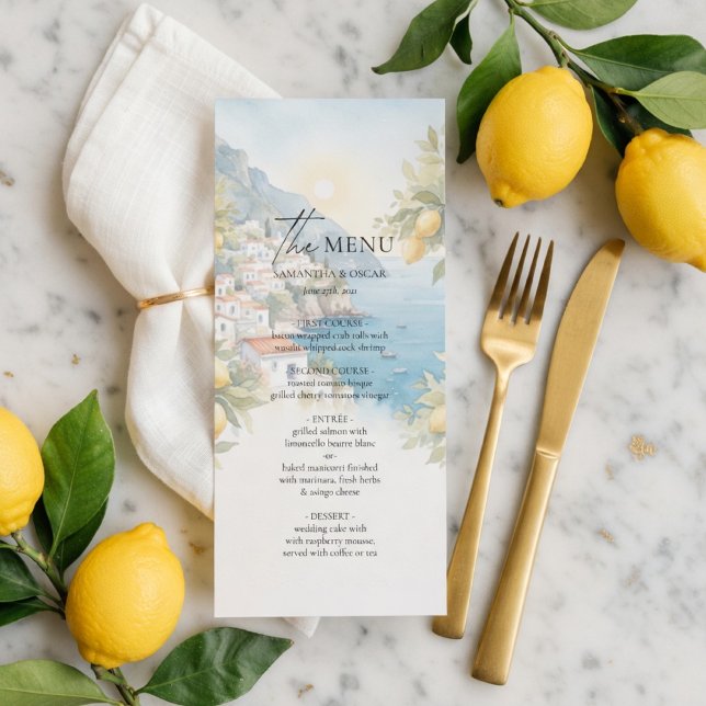 Menu de mariage au citron de la Côte d'Amalfi | It (Créateur téléchargé)