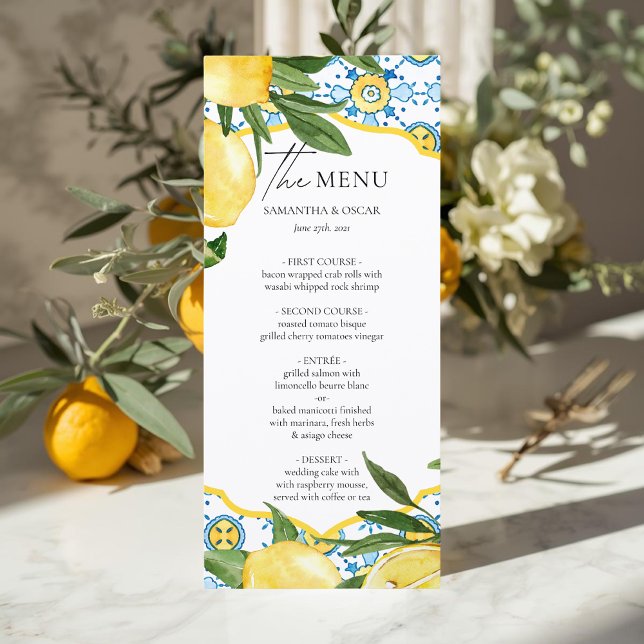 Menu de mariage au citron méditerranéen (Créateur téléchargé)