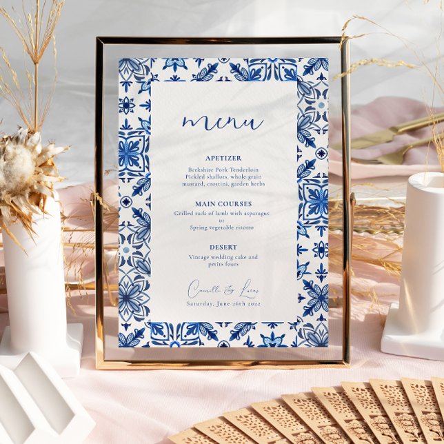 Menu de mariage aux agrumes de la Méditerranée ble (Créateur téléchargé)