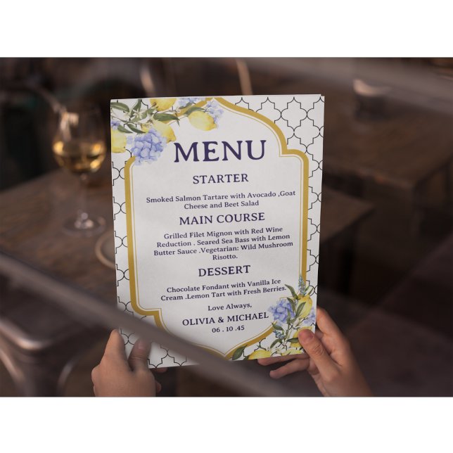 Menu de mariage aux citrons marocains (Créateur téléchargé)
