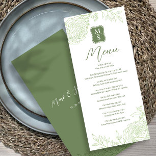 Menu de Mariage bilingue vietnamien Ranunculus