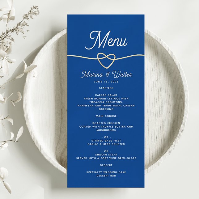 Menu de mariage bleu royal (Créateur téléchargé)