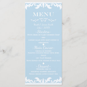 Menu de mariage Cendrillon pour toujours heureux