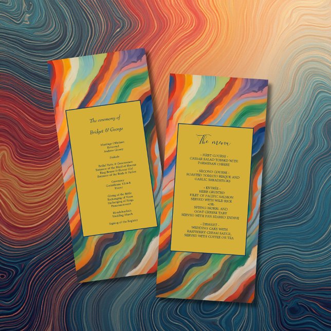 menu de mariage de destination africaine en marbre (Créateur téléchargé)