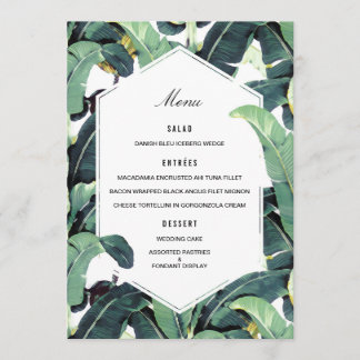 Menu de mariage de destination de Plantation tropi