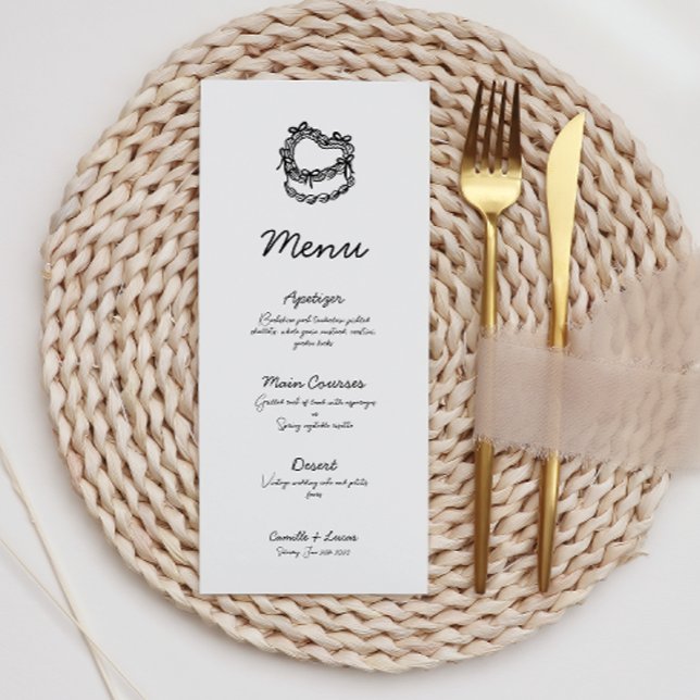 Menu de Mariage de gâteaux à main fantaisie (Créateur téléchargé)