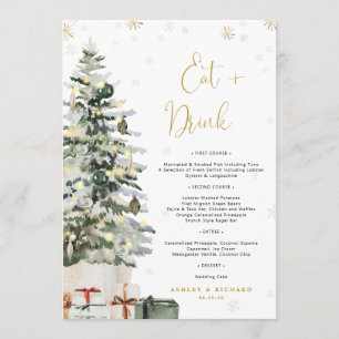 Menu de mariage de l'Arbre de Noël