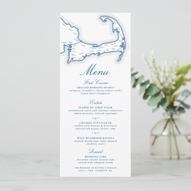 Menu de mariage de l'auberge Coonamessett (Debout devant)