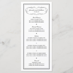 Menu de mariage de smoking dans le gris de charbon
