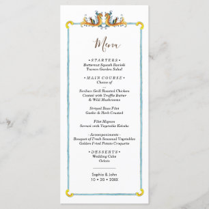 menu de mariage design italien 