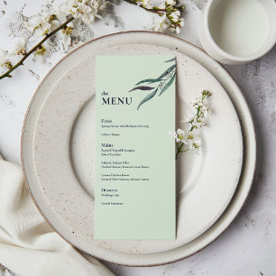 Menu de mariage dîner au jardin botanique d'eucaly