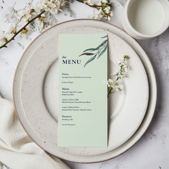 Menu de mariage dîner au jardin botanique d'eucaly (Créateur téléchargé)