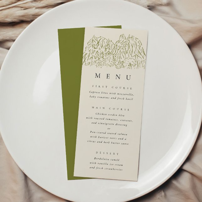 Menu de mariage du parc national de Yosemite (Yosemite National Park Wedding Menu)