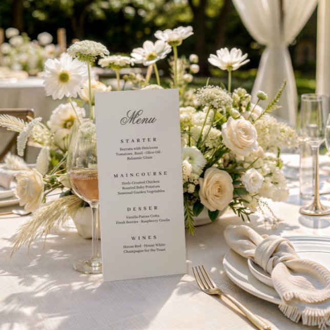 Menu de mariage élégant à l'ancienne (Créateur téléchargé)