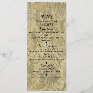 Menu de mariage élégant de vigne de raisins