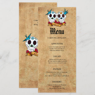 Menu de mariage élégant d'Halloween