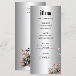 Menu de mariage élégant d'Halloween