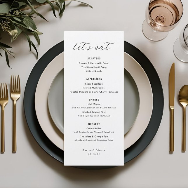 Menu de mariage élégant moderne (Créateur téléchargé)
