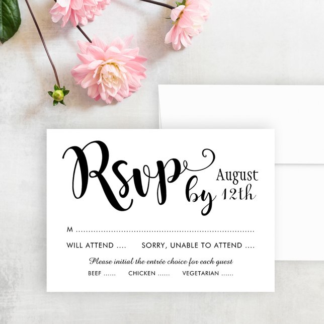 Menu de mariage en écriture moderne pinceau (Créateur téléchargé)