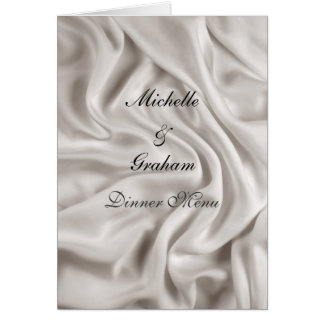 Menu de mariage ensemble de mariage à la crème