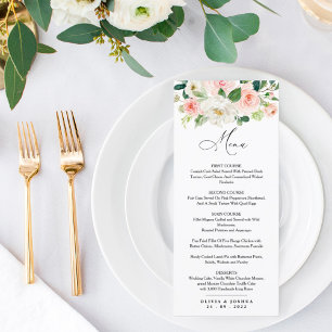Menu de Mariage floral