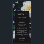 Menu de mariage floral Dahlia Moody<br><div class="desc">Suite de mariage florale dahlia moody. Suite complète https://www.zazzle.com/collections/moody_dahlia-119450438456391749</div>