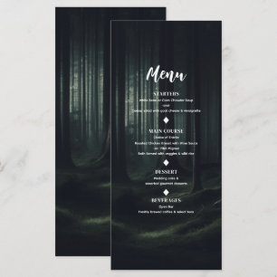 Menu de mariage Forêt sombre et mystérieuse au cré