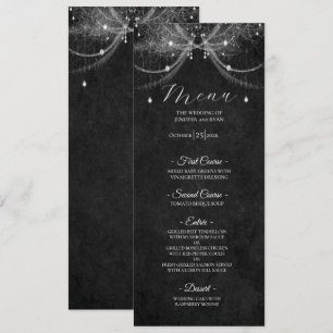 Menu de mariage gothique élégant