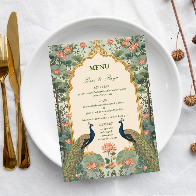 Menu de mariage indien Pichwai de luxe (Créateur téléchargé)