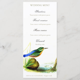 Menu de mariage Kingfisher des Archives de Liverpo