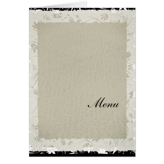 Menu de mariage le plus populaire Papier vieux (Devant)