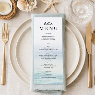 Menu de mariage Minimal Beach Waves