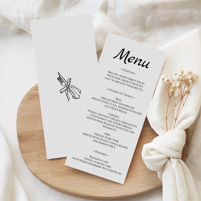 Menu de mariage minimaliste élégant (Créateur téléchargé)