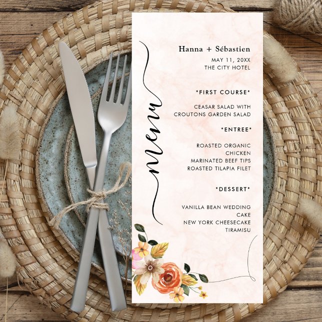 Menu de Mariage Moderne (Créateur téléchargé)