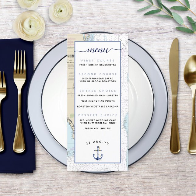 Menu de mariage nautique de Floride du Sud (South Florida ⚓️💍 Nautical Wedding Menu
)