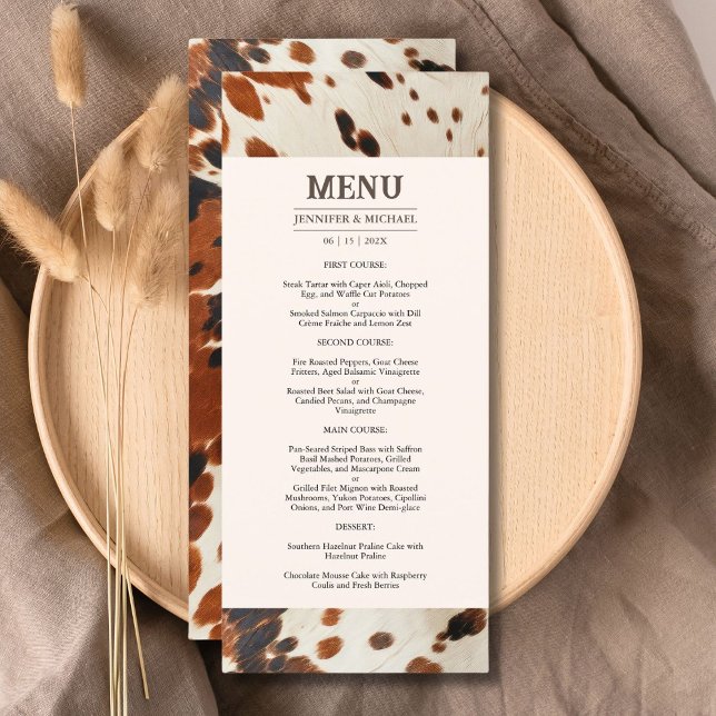 Menu de mariage occidental (Créateur téléchargé)