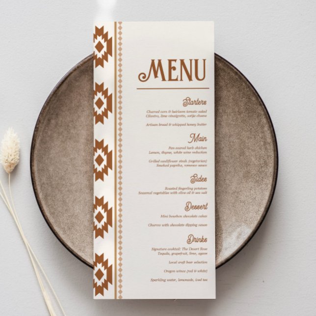 Menu de mariage occidental moderne (Créateur téléchargé)