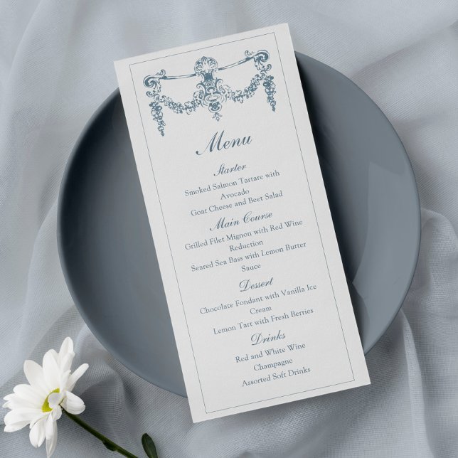 Menu de mariage orné de baroque élégant (Créateur téléchargé)