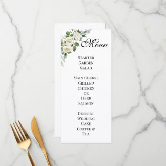 Menu de mariage personnalisé Fleur d'Ivoire