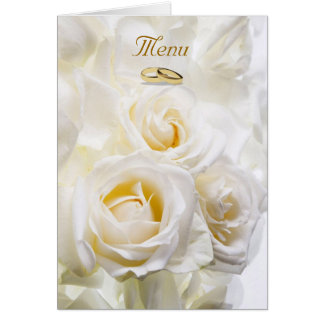 Menu de mariage Roses Blanches