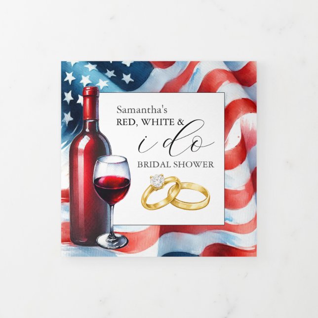 Menu de mariage Rouge Blanc et je dis oui (Protection)