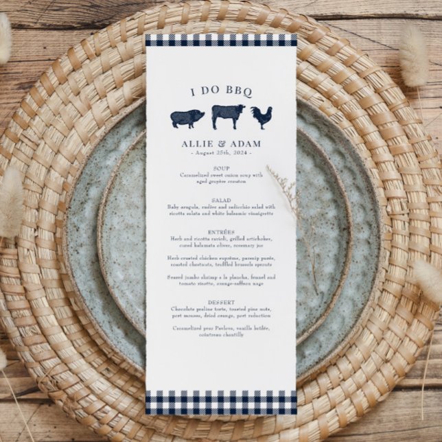 Menu de mariage rustique à la ferme ou Menu BBQ 'I (Créateur téléchargé)